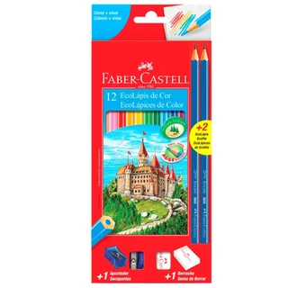 Lápis De Cor 12 Cores Mais Vivas e Intensas  Faber Castell em Oferta na Shopee