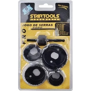 Jogo serra copos para furadeira - 6pçs - Startools