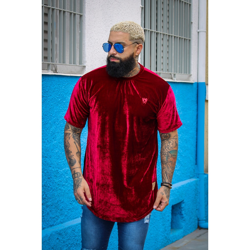 Camiseta Longline de Veludo sem Touca Pierry Lohan - V12 | Shopee Brasil