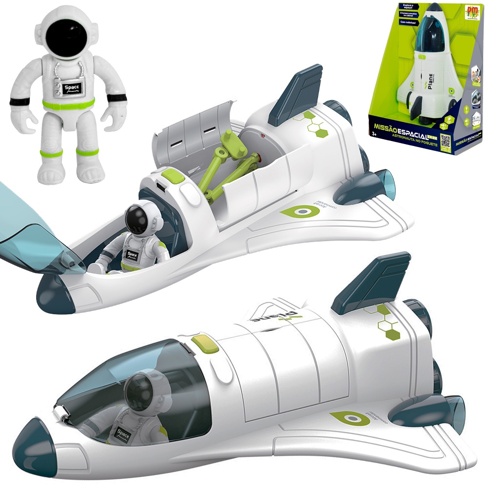 Foguete Nave Brinquedo Missão Espacial C/ Astronauta Som Luz | Shopee ...