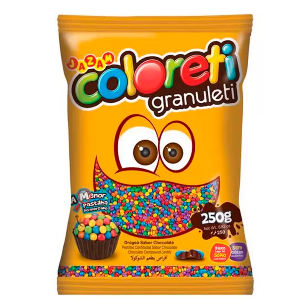 Confeito Chocolate Coloreti Granuleti 250g - Jazam