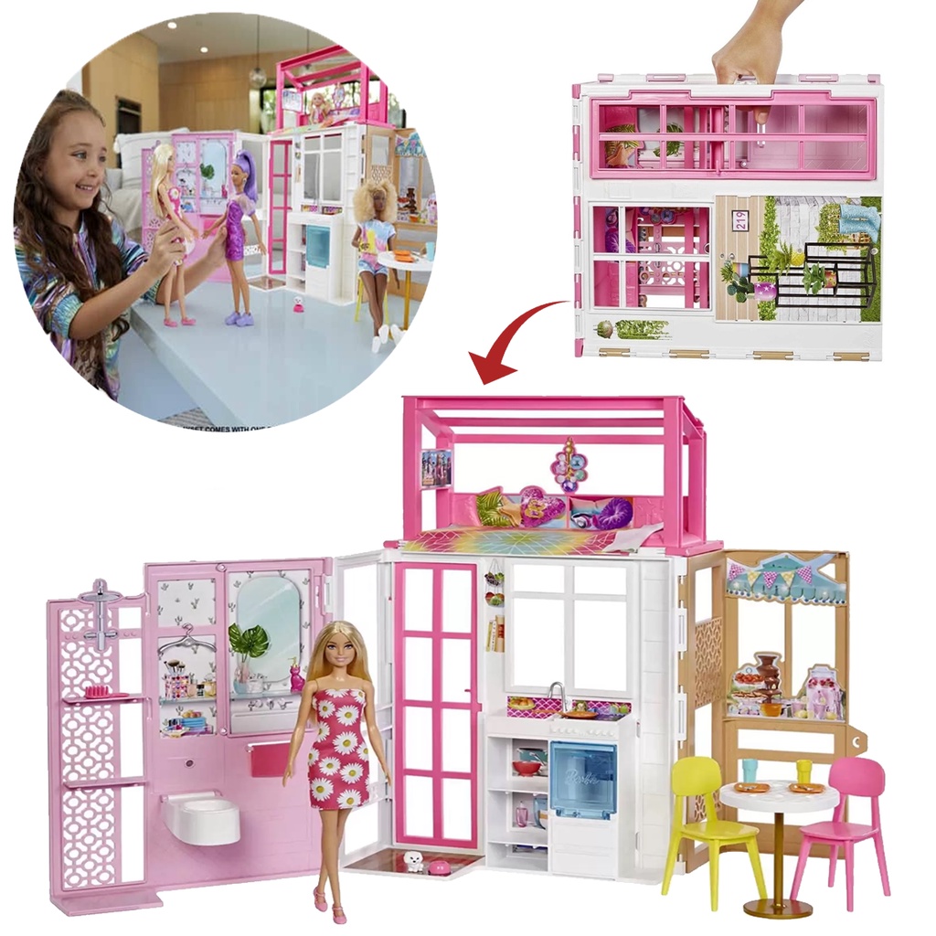 Conjunto Cenário e Boneca Casa Glam 360° Barbie - Mattel