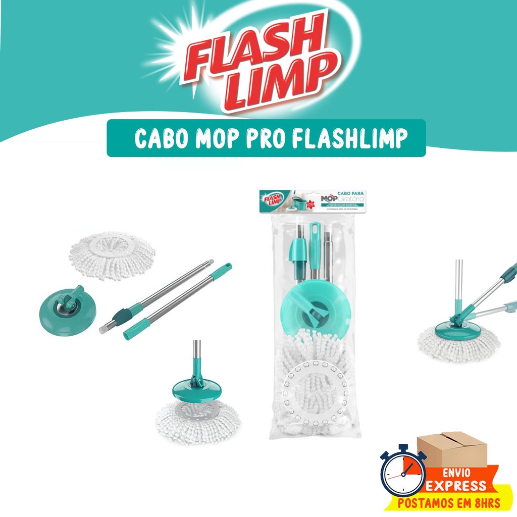 Cabo Mop Giratorio Flashlimp Pro Shopee Brasil