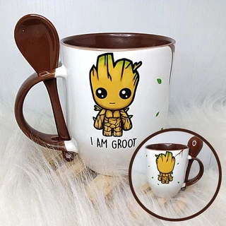 Caneca Com Colher Groot Personalizada - Promoção