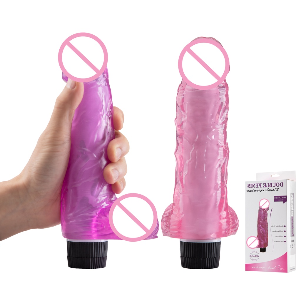 Pênis Realístico Em Silicone 20cm x 4.5 Grande Grosso Com Veias Salientes e  Vibrador Multivelocidade Silencioso YJ-19 - Corre Que Ta Baratinho