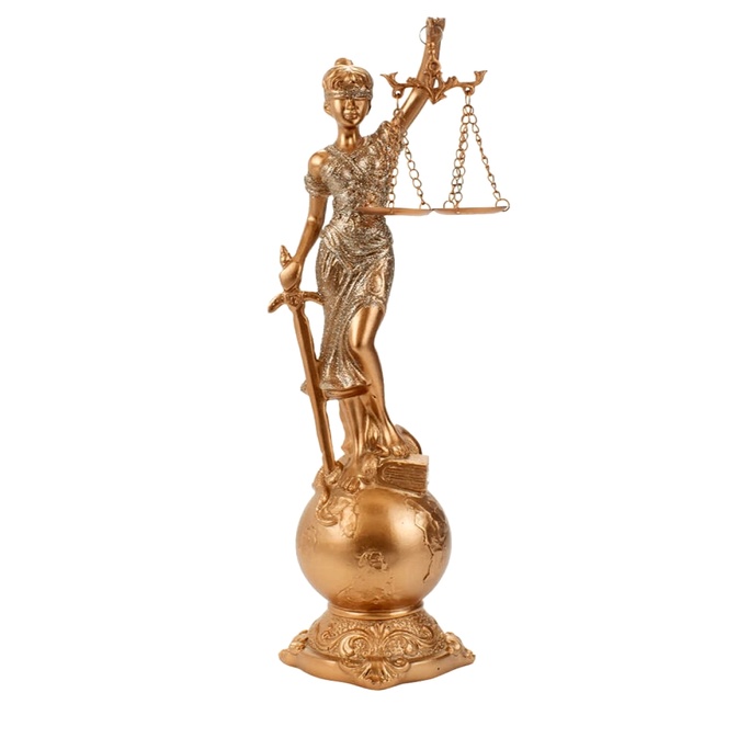 Estátua Deusa Dama Da Justiça Themis Simbolo De Direito (37cm)