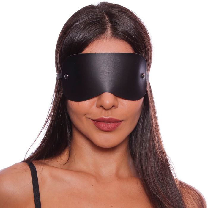 Venda Para Olhos Em Couro Sensual 100 Escura Shopee Brasil 