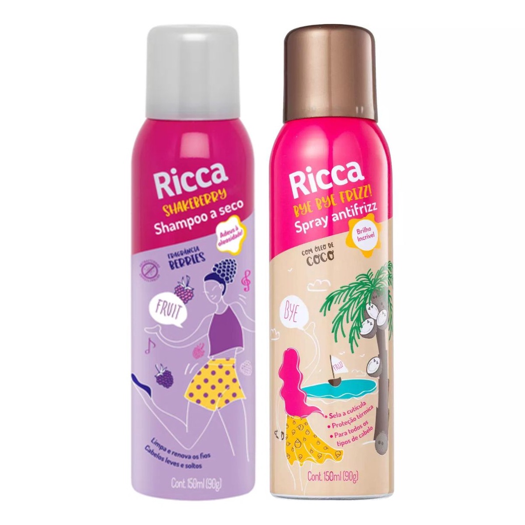 KIT RICCA BELLIZ SHAMPOO A SECO SHAKEBERRY + ANTIFRIZZ 150ML | Shopee ...