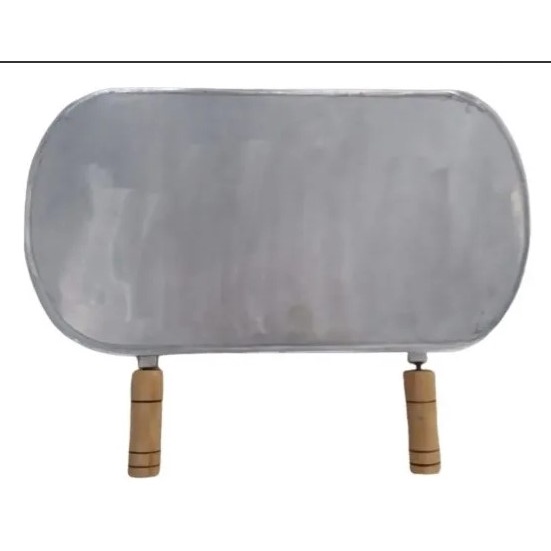 Chapa para churrasqueira a bafo 47x26 em alumínio