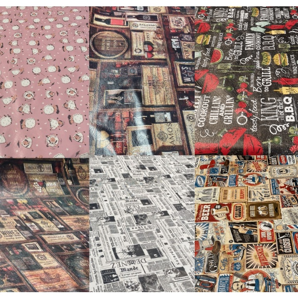 Tecido Corino Estampado 1,0m X 1,40m Korino Courino Cadeiras e Sofás