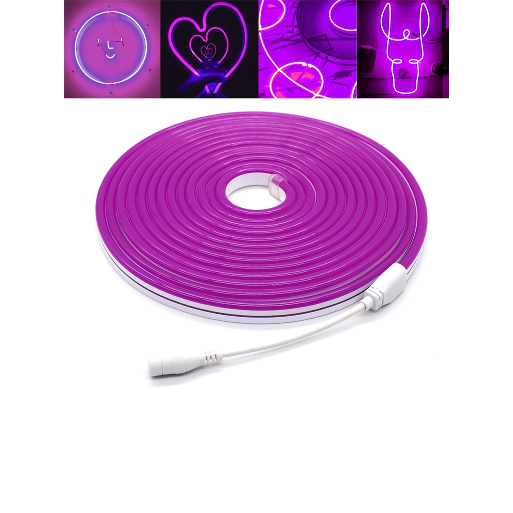 Fita Led neon 2835 Rolo 5m Flexível 12v Alto Brilho cor ROXO | Shopee ...