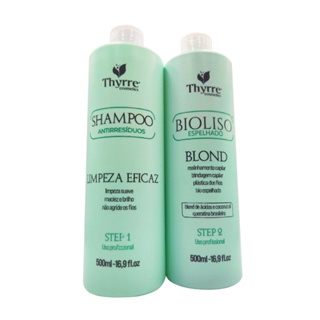 Kit BioLiso Blond 500ml Progressiva Bio Definitive 0% Formol Semi-Definitiva Thyrre Cosméticos