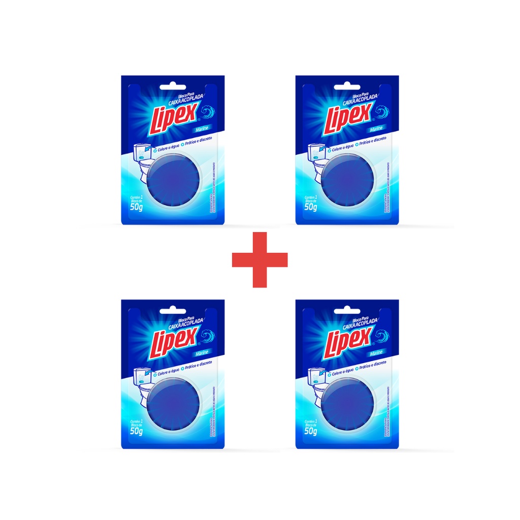 Kit 04 Blocos para Caixa Acoplada - LIPEX | Shopee Brasil