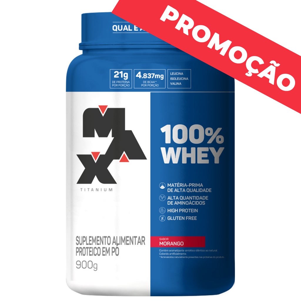 100% Whey Pote 900g | Max Titanium