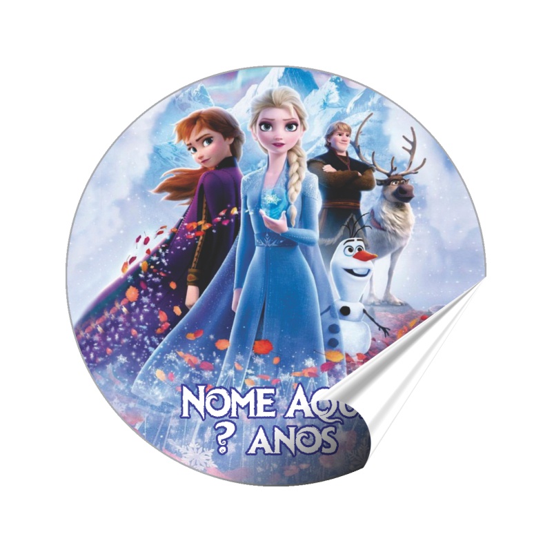 Rótulo Adesivo para Bis - Frozen