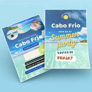 Panfletos, Folhetos e Flyers 15X21cm -Personalizados FRENTE E VERSO (100, 200, 300 E 400 unidades)