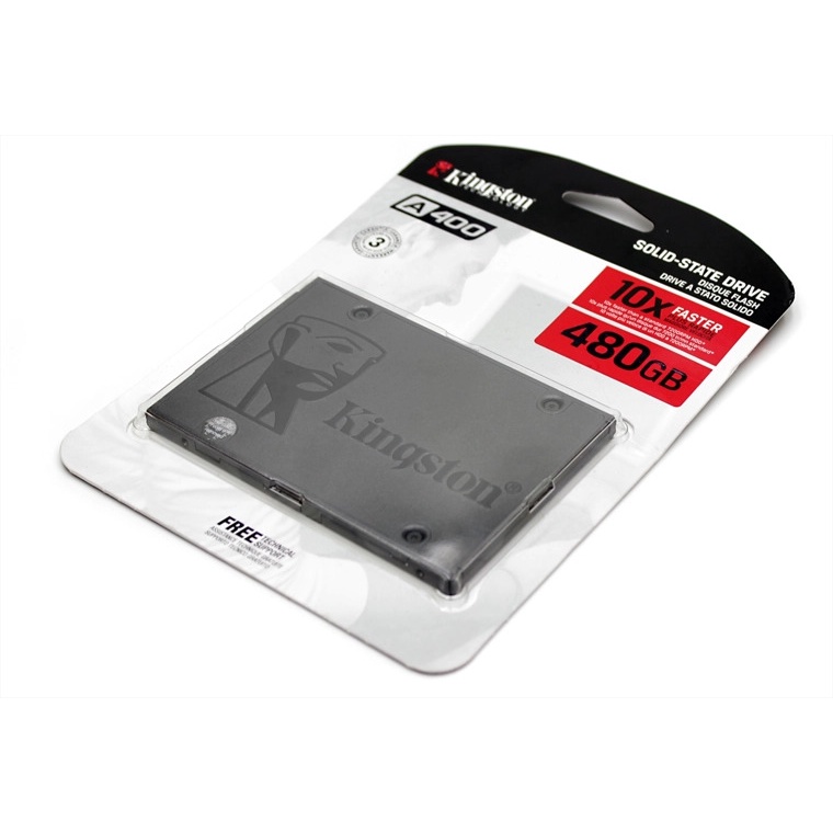 SSD Kingston 480GB A400 SATA I,II e III Leitura 500MB /s Gravação 350MB ...