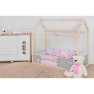 Kit De Montessoriano Solteiro Nuvem Rosa