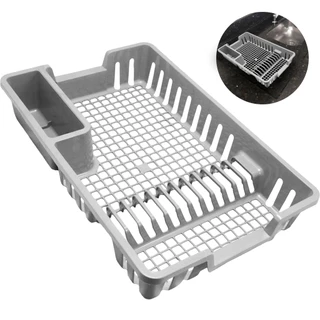 Escorredor De Louças Plástico Grande Porta Talheres Pratos Copo Simples Organizar Secar Louças em Oferta na Shopee