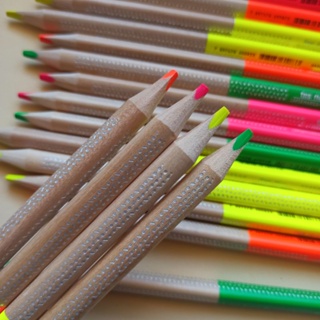 Lápis Marca texto Fluo Neon | TRIS - 4 CORES - UNIDADE ou combo com 4.