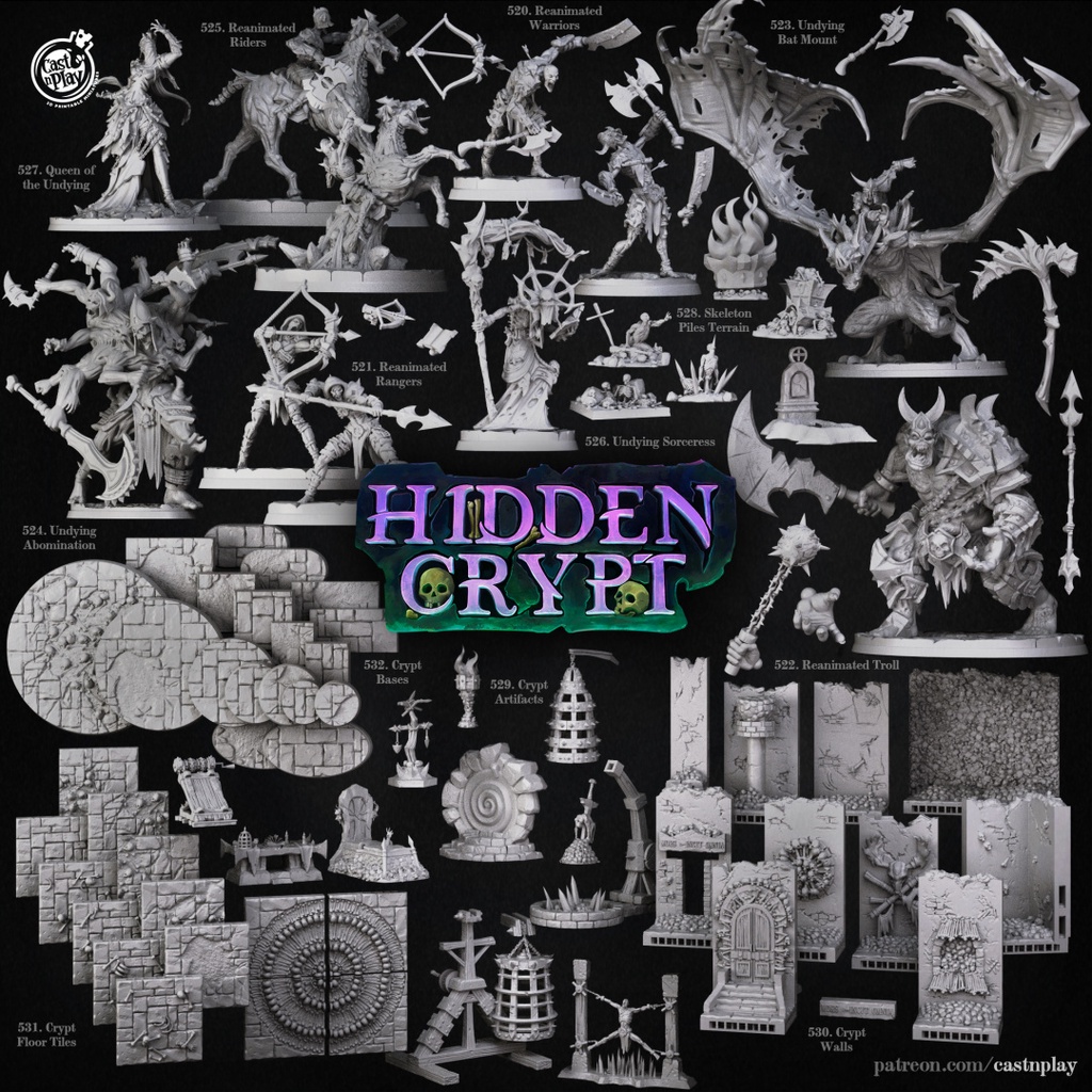 Miniaturas Rpg Cast n' Play Maio 2022 Hidden Crypt | Shopee Brasil