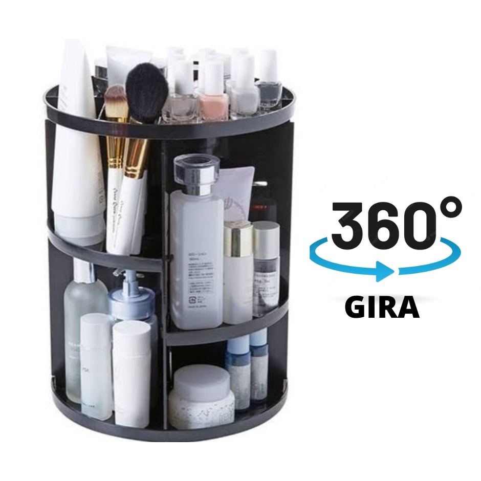 Organizador Cosméticos Multiuso Acrílico Giratório 18cm 360°