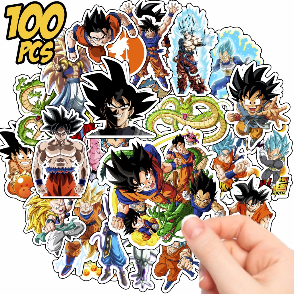 Adesivo Anime Dragon Ball Z Super até 100 Adesivos Goku, Gohan, Vegeta, Freeza