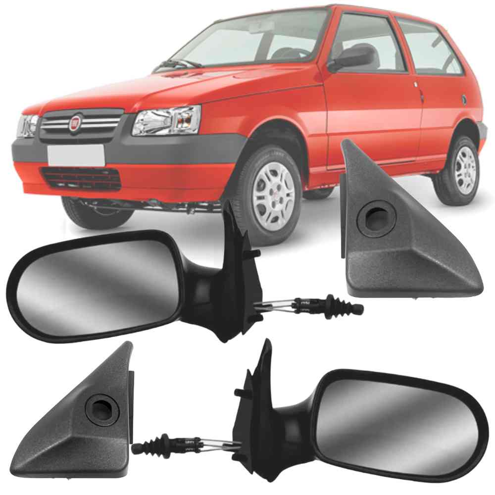 Par Retrovisor Fiat Uno Mille Fire Way 2004 2005 2006 2007 2008 2009 ...