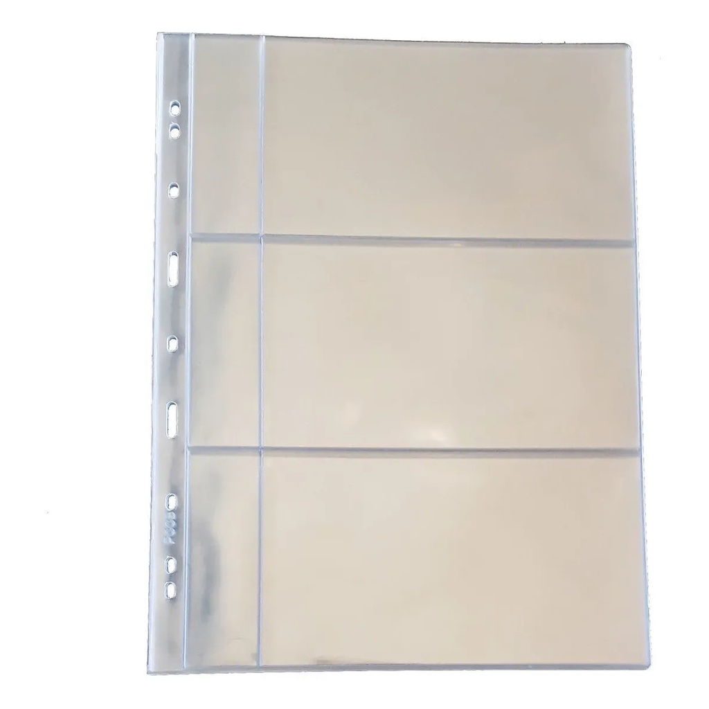 10 Folhas para cédulas Acetato 2 3 4 Divisões Com Ou Sem Porta Etiquetas