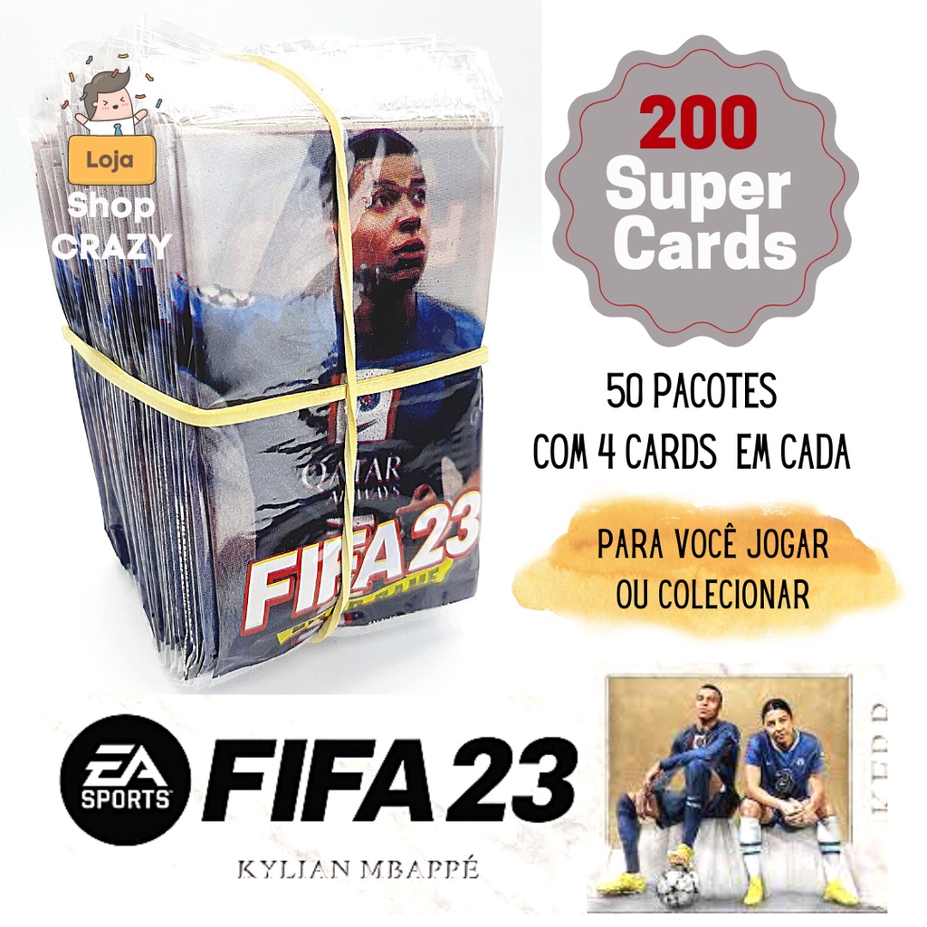 50 Pacotinhos FIFA 2023 | São 200 CARDS | Colecionar ou Bafo