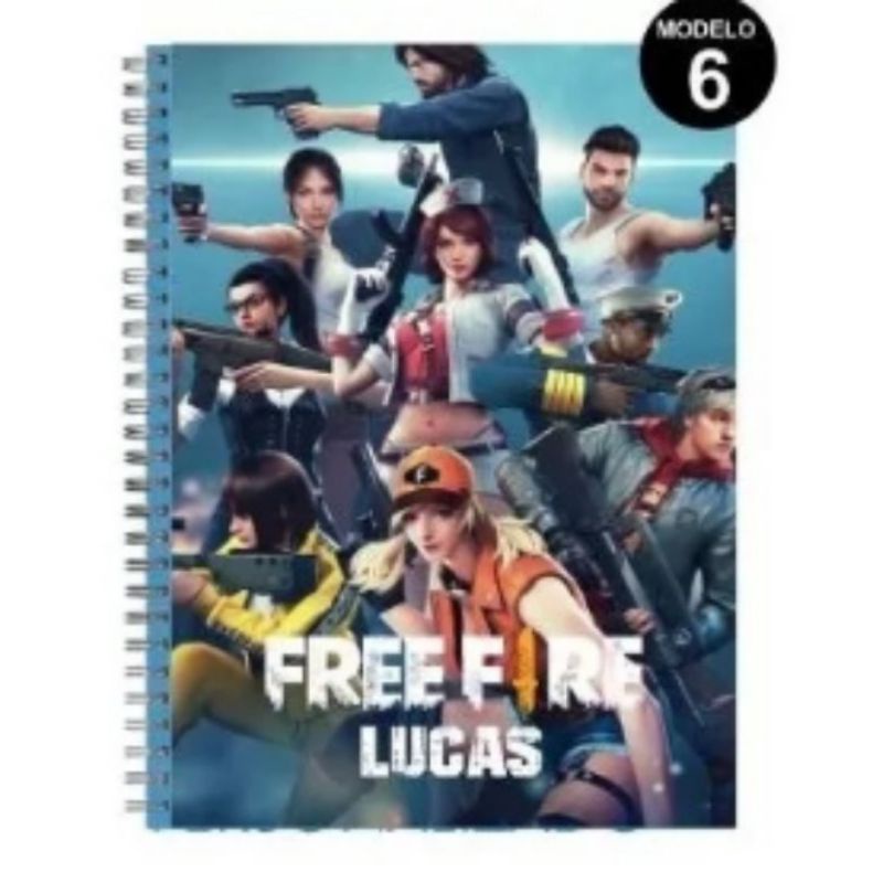 Caderno Personalizado A4 no Tema Free Fire