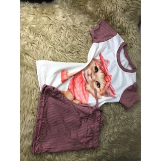 Conjunto infantil personagens atacado variados Gatinha
