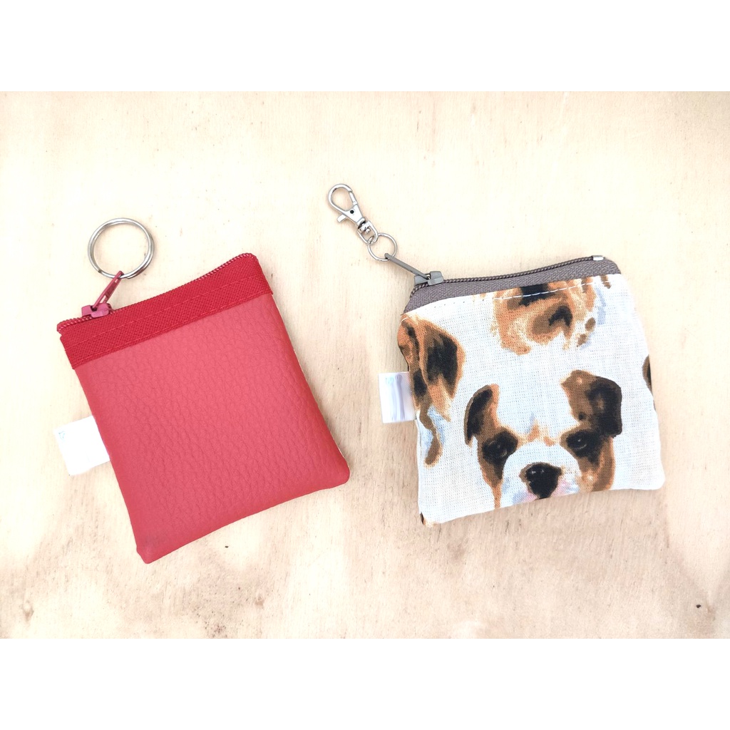 kit 2 Saquinhos de tecido com zíper porta moedas tipo chaveiro porta niquel niqueleira para guardar moeda fone bijus anel brinco