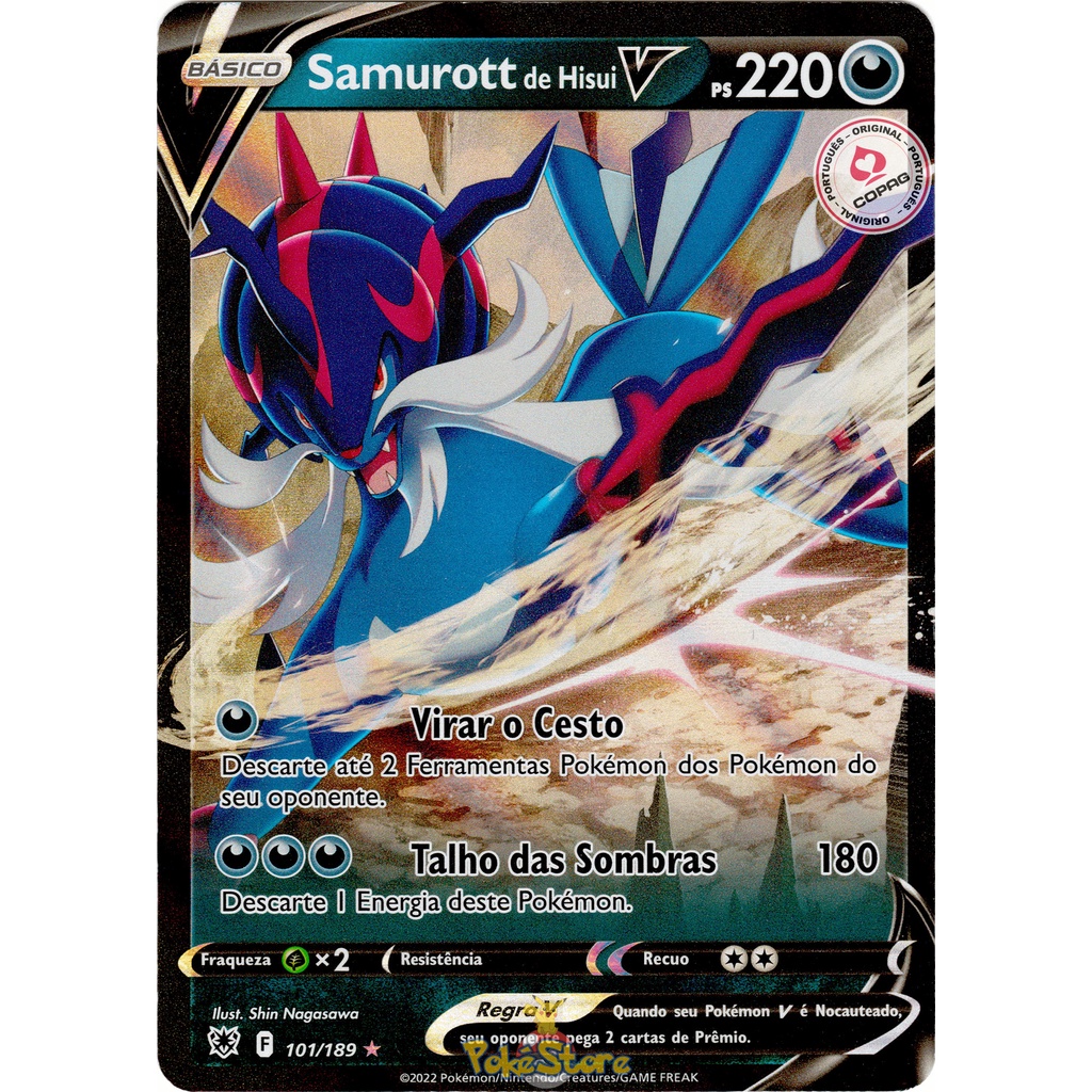 Samurott (carta rara de linha evolutiva dos iniciais de Unova) - Pokémon  TCG Cards (original em português)