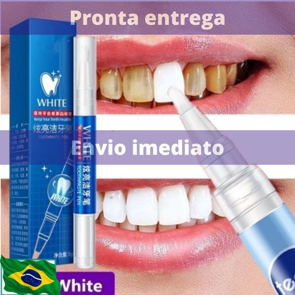 kit 2 Clareador Dentes Oral Care Gel Pen Remoção Manchas Ferramentas De ...