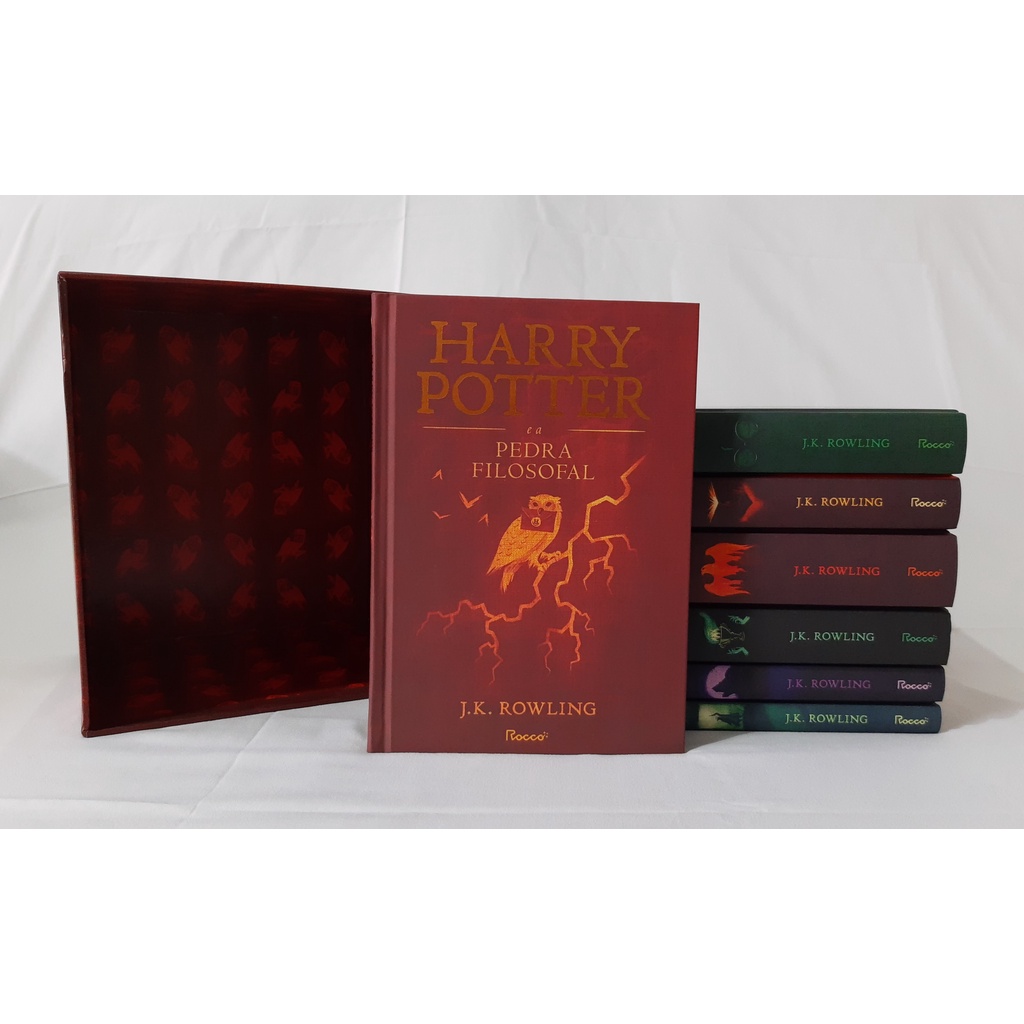 Box Harry Potter Premium Vermelho 7 Livros | Shopee Brasil