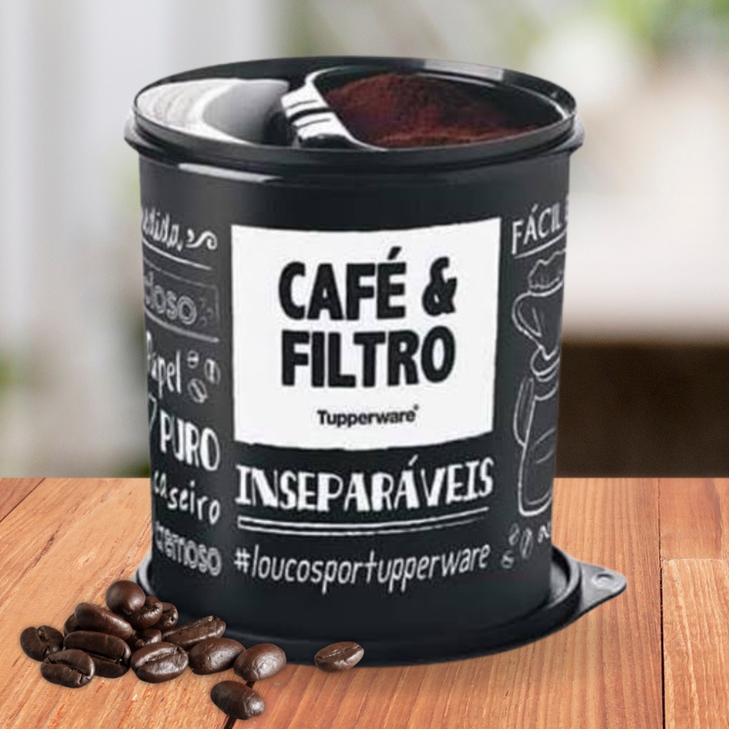 Porta Café e Filtro Tupperware PB 500g 30 Filtros Original Novo Tapauer ...