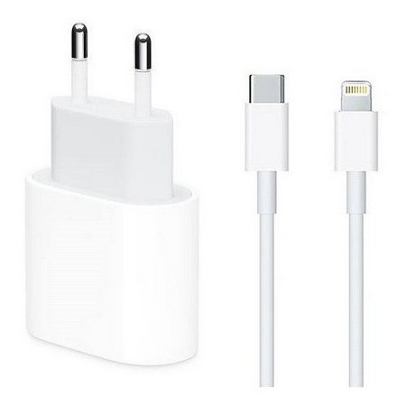 Carregador iphone fonte e cabo tipo-c turbo 20w ligthining - Bivolt