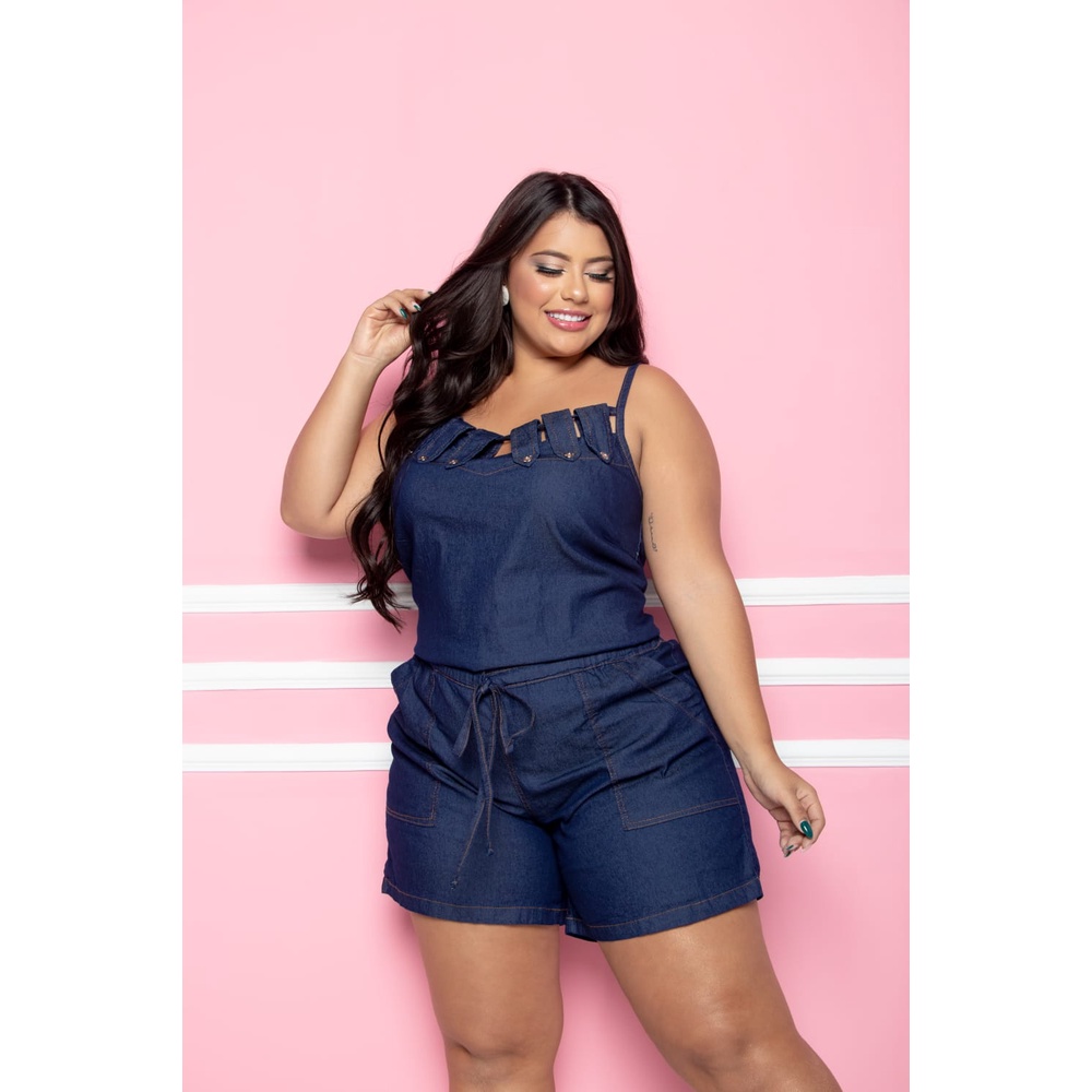 Macacão Feminino Plus Size Pantacourt Soltinho Preço Atacado