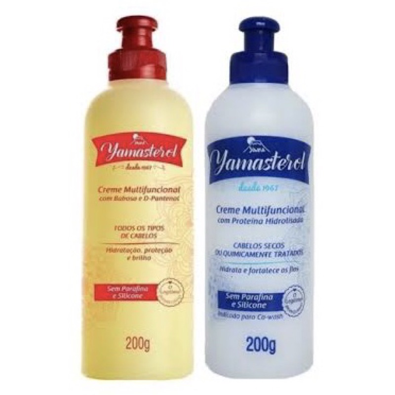 Creme Capilar pré poo Yamá Yamasterol Com Babosa E D-pantenol Amarelo ou Branco 200g (escolha o seu)
