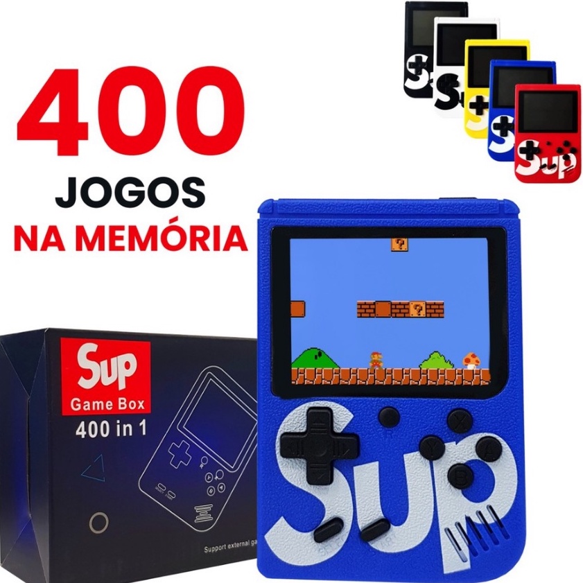 Mini Game Portátil Game 2 Player Box Plus 400 Jogos Na Memoria +