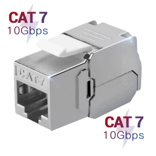 Keystone Rj45 Cat6a Cat7 Blindado Ethernet Lan Gigabit 10Gbps 600Mhz Ethernet Gigalan Cat7 Keystone