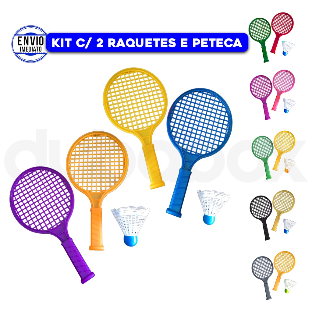 Jogo de Raquetes Contém 2 Raquetes e 1 Peteca Brincadeira | Shopee Brasil
