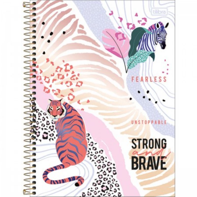 Caderno Espiral Capa Dura Universit Rio Mat Ria Jungle Heart