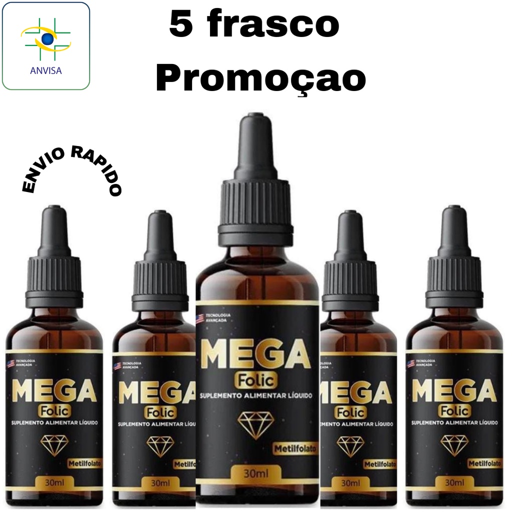 Mega Folic 30ml Acabe Com Os Fios Brancos Original 1 Frasco