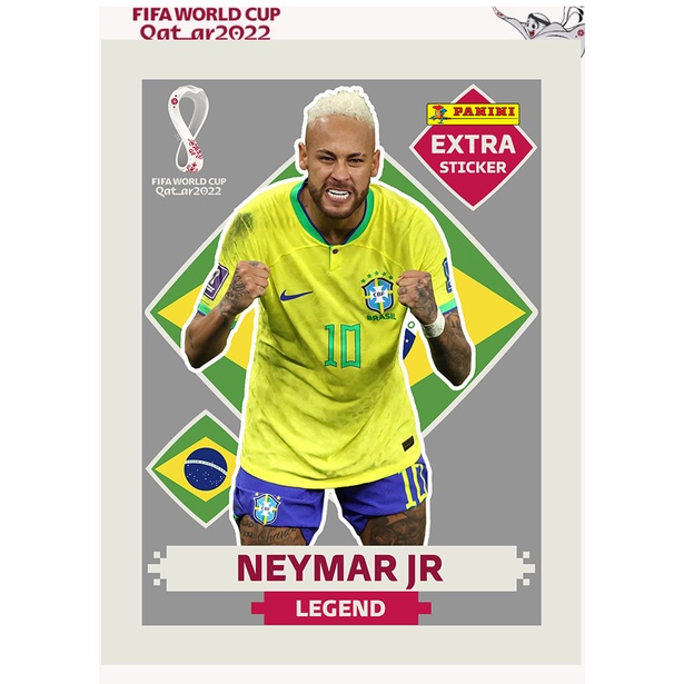 Kit 4 Figurinhas Neymar Legend Copa 2022 Simil