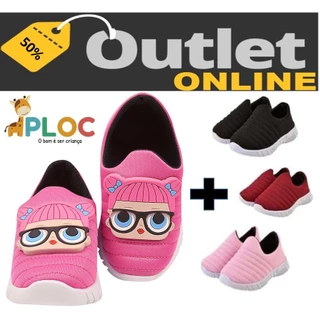 KIT 2 PARES TÊNIS Infantil Menina Calce Fácil Leve Flexível Confortável Anatômico (PLOC P-04  LOL PINK + P-26 BORDADO em Oferta na Shopee