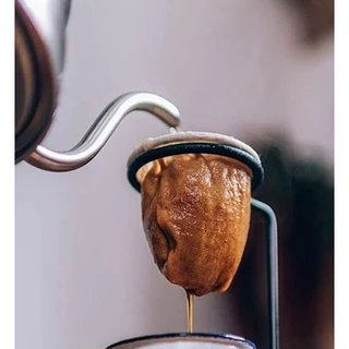 Mini Coador De Pano Para Café Chá Suporte + Suporte Cromado Inox Barato