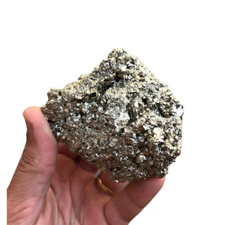 Pirita Pedra Natural Prosperidade Drusa Bruta Grande Brilhante