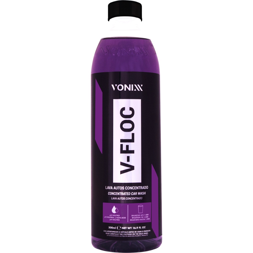 Shampoo Automotivo Neutro Concentrado V-Floc 500ml Vonixx